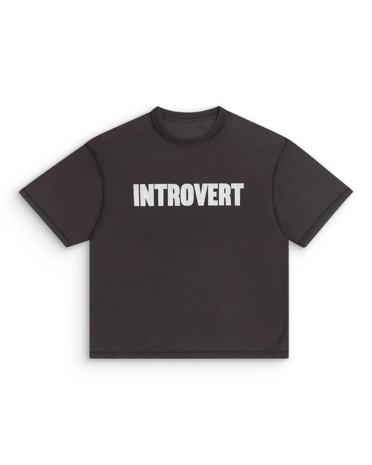 GALLERY DEPT. INTRO EXTRO REVERSIBLE TEE ATK series Reversible slogan TEE Washed black S-XL Ready-made garments Asso special dyed The bones are obviously whitened Rewashed water treatment The printing has an obvious distressed feel The VINTAGE effect is full Original cylindrical fabric Loose version The printing is washed and distressed